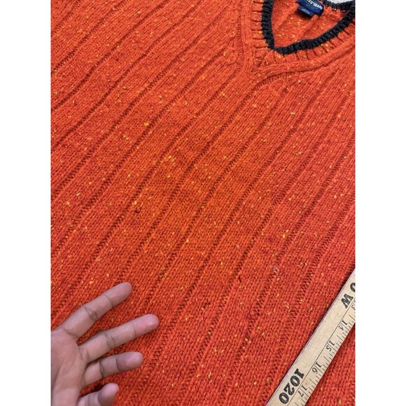 Guess Jeans Sweater Womens XXL 100%wool Vintage Cozy Soft Hongkong 80s Orange - Picture 10 of 10